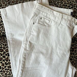 NYDJ Sophia Flare Ankle Jeans in Cream